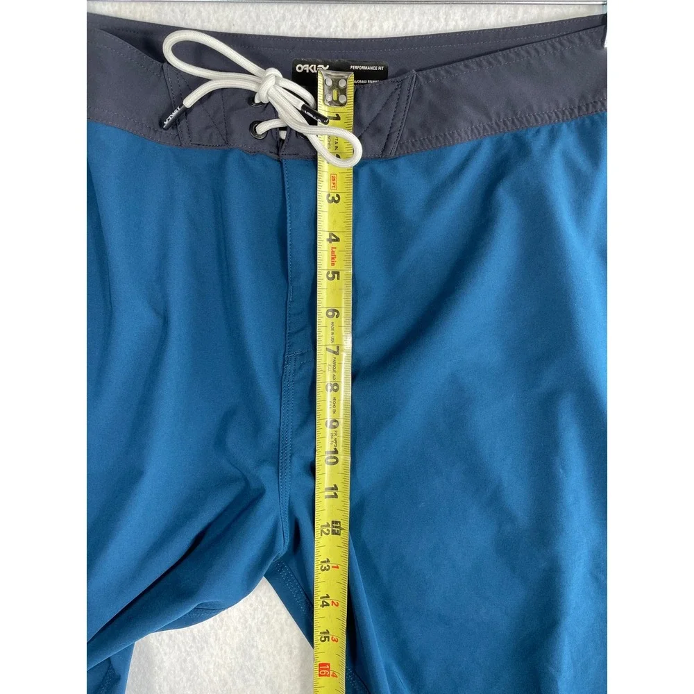 Oakley‎ Double Up 20 RC Mens Boardshorts Blue Teal Stretch Lightweight 38
